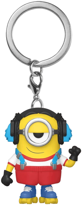 FUNKO POP! Raktų pakabutis: Minions 2 - Roller Skating Stuart, ~10 cm