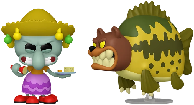 FUNKO POP! Vinilinė figūrėlė: Kempiniukas Plačiakelnis - Kalmaras ir jūros lokys, 9 cm
