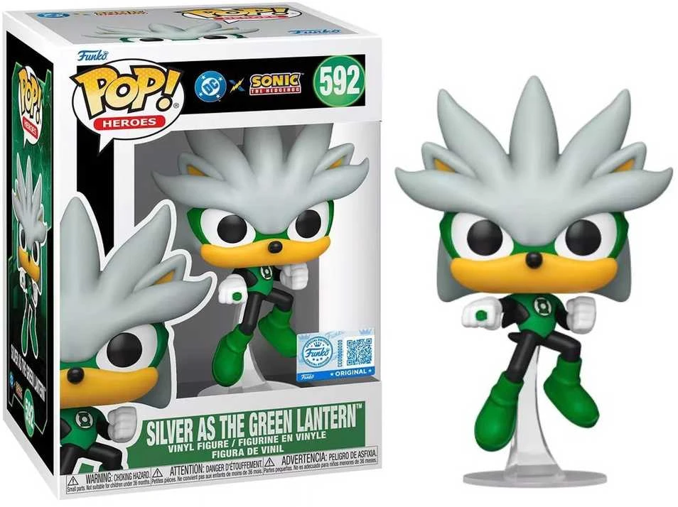 FUNKO POP! Vinilinė figūrėlė: Sonic: Silver as The Green Lantern, 9 cm