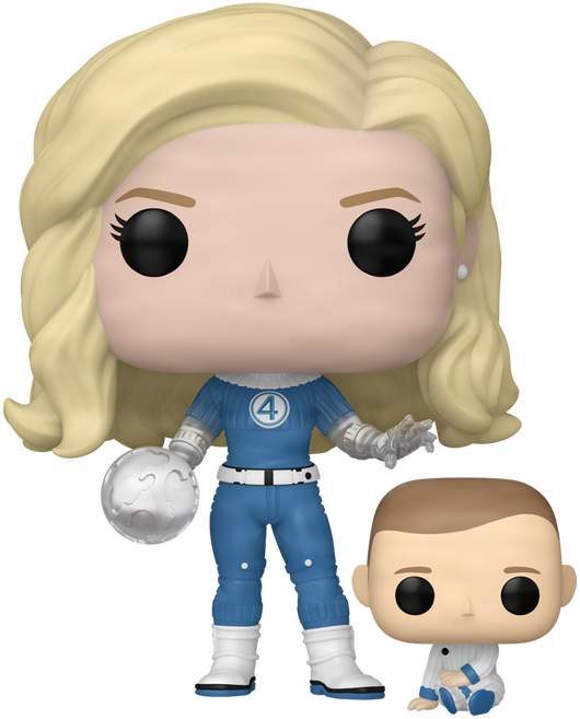 FUNKO POP! Vinilinė figūrėlė: Marvel: The Fantastic Four: First Steps - Invisible Woman & Franklin, 9 cm aprašymas - Prekės nuotrauka