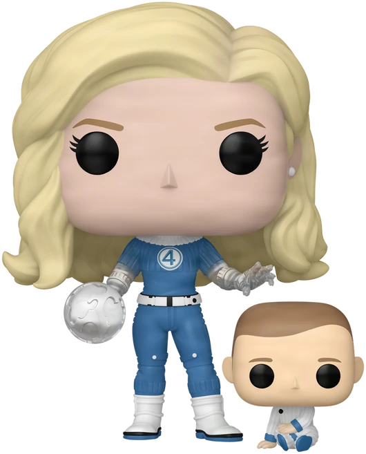 FUNKO POP! Vinilinė figūrėlė: Marvel: The Fantastic Four: First Steps - Invisible Woman & Franklin, 9 cm aprašymas - Prekės nuotrauka