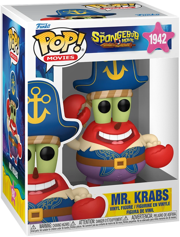 FUNKO POP! Vinilinė figūrėlė: Kempiniukas Plačiakelnis - ponas Krabas, 9 cm