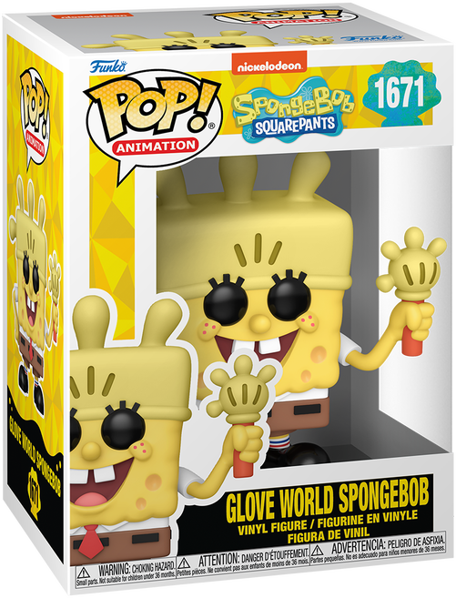FUNKO POP! Vinilinė figūrėlė: Spongebob Squarepants - Glove World SpongeBob, 9.5 cm aprašymas - Prekės nuotrauka