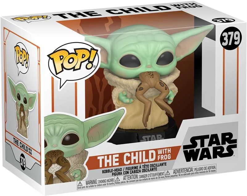 FUNKO POP! Vinilinė figūrėlė: Star Wars: The Mandalorian - The Child w/Frog,8 cm