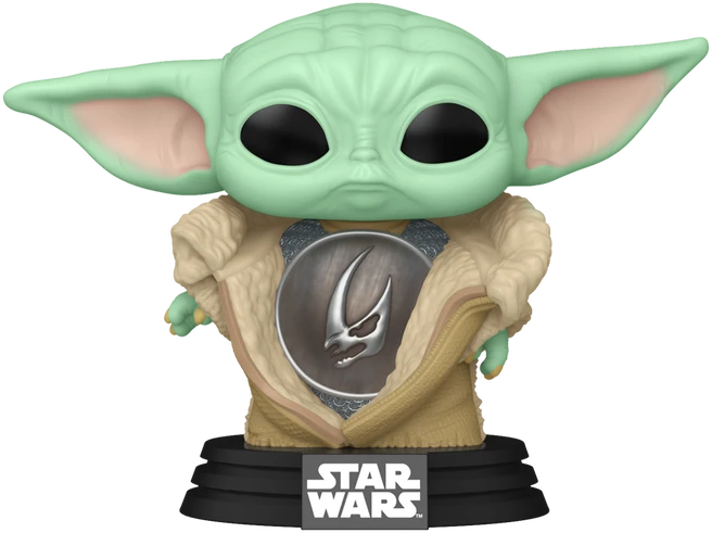 FUNKO POP! Vinilinė figūrėlė: Star Wars - Din Grogu with Armor, 9 cm
