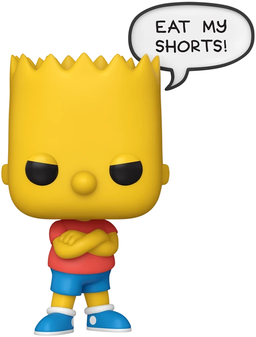 FUNKO POP! Vinilinė figūrėlė: Simpsonai - Bartas (Eat My Shorts!), 10 cm