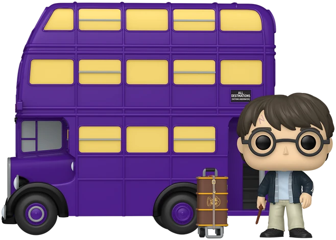 FUNKO POP! Vinilinė figūrėlė: Harry Potter - Harry Potter with Knight Bus, 15 cm
