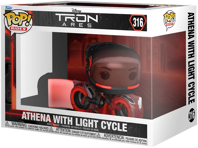 FUNKO POP! Vinilinė figūrėlė: Tron Ares - Athena with Light Cycle, 10 cm