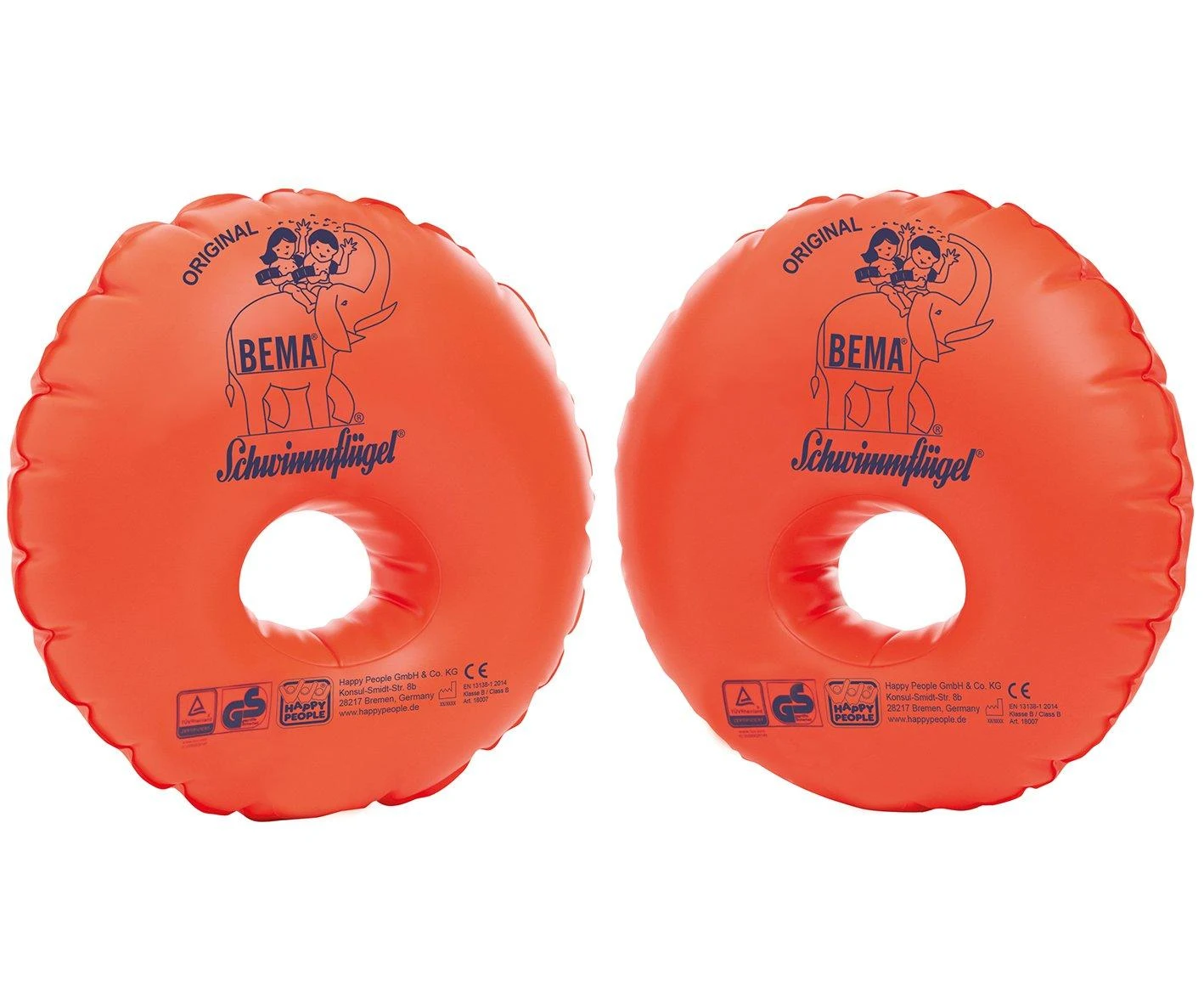 Happy People BEMA® Schwimmfluegel, rund, mit Schaumstoffkern