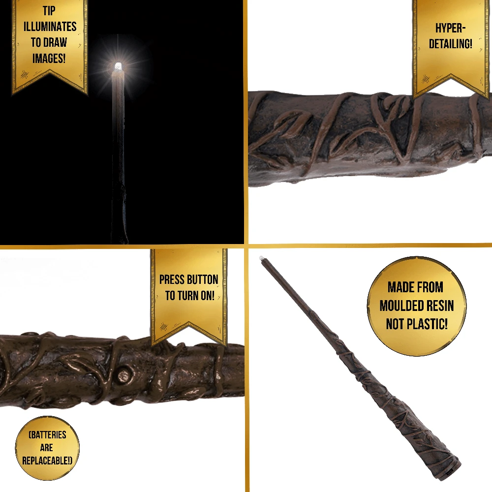 HARRY POTTER Šviečianti burtų lazdelė – Hermione Granger, 18 cm
