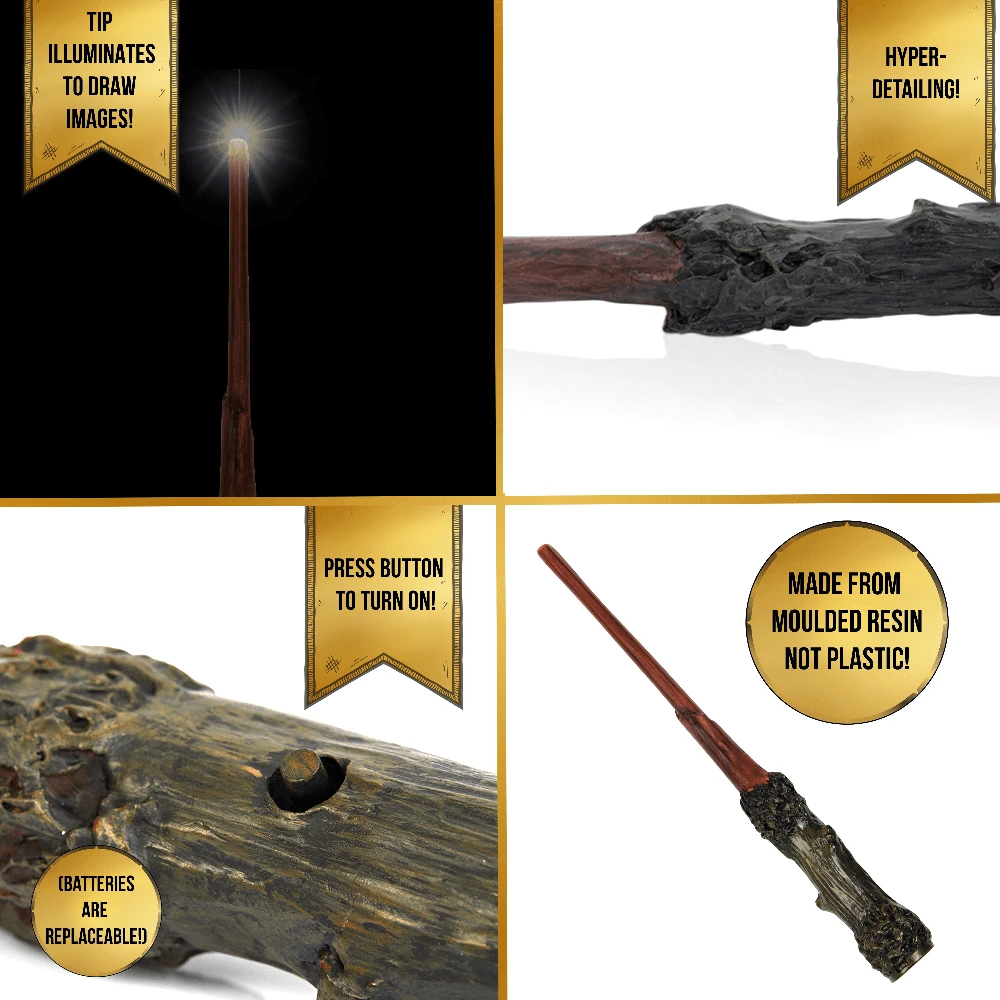 HARRY POTTER Šviečianti burtų lazdelė – , 18 cm