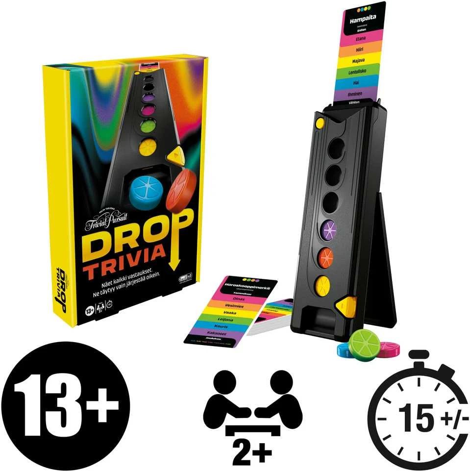 HASBRO GAMING Trivial Pursuit Drop Trivia Game FIN