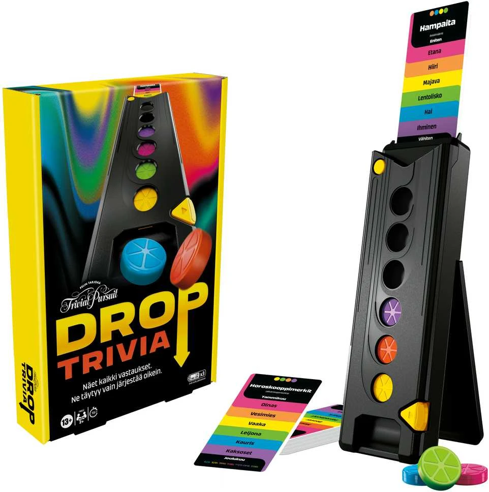 HASBRO GAMING Trivial Pursuit Drop Trivia Game FIN