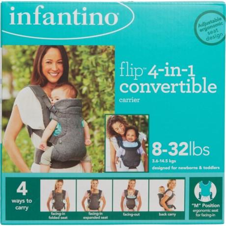 Infantino kūdikio nešioklė Flip 4 viename su ergonomine sėdyne, 3,6–14,5kg, 200183-03