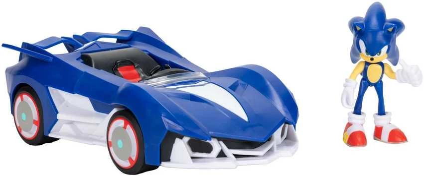 JAKKS SONIC Inercinis automobilis ir figūrėlė, 6,5 cm