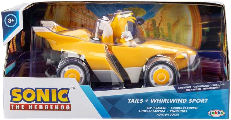 JAKKS SONIC Inercinis automobilis ir figūrėlė, 6,5 cm