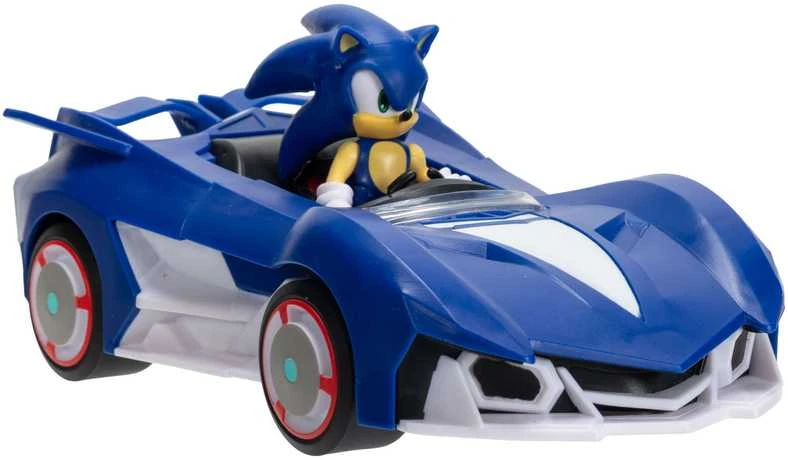 JAKKS SONIC Inercinis automobilis ir figūrėlė, 6,5 cm
