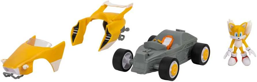 JAKKS SONIC Inercinis automobilis ir figūrėlė, 6,5 cm