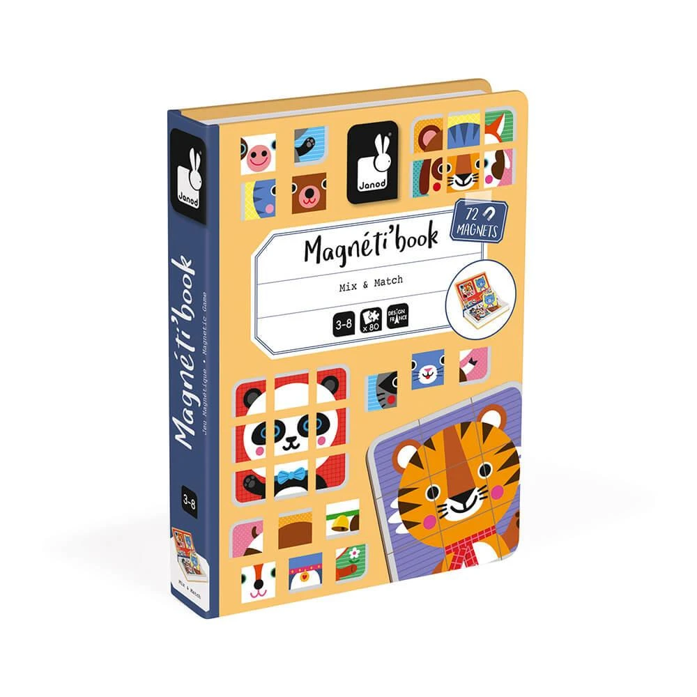 Janod Magnetibook gyvūnų dėlionės