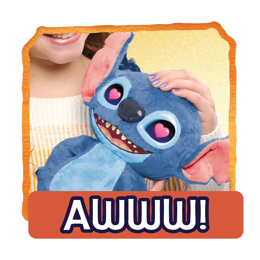 Disney JUST PLAY STITCH Interaktyvus pliušinis nuotaikas keičiantis Stičas, 35 cm