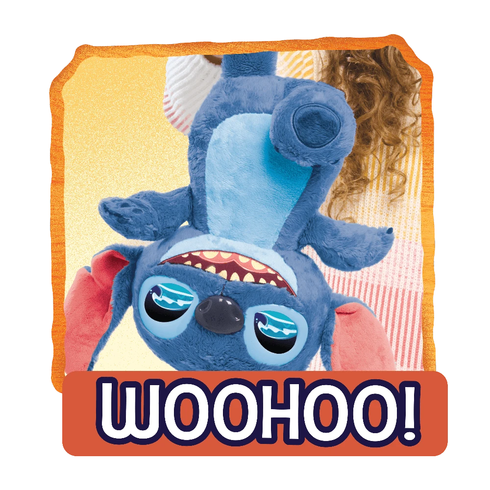 Disney JUST PLAY STITCH Interaktyvus pliušinis nuotaikas keičiantis Stičas, 35 cm