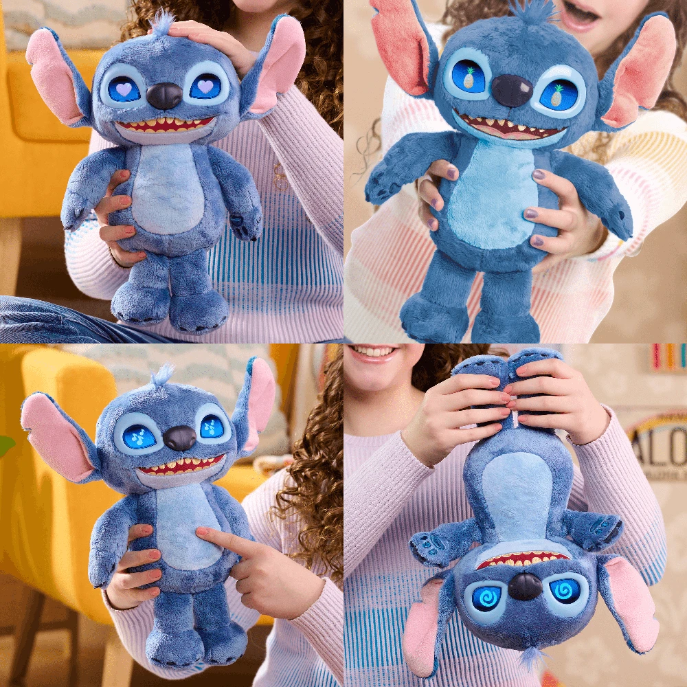 Disney JUST PLAY STITCH Interaktyvus pliušinis nuotaikas keičiantis Stičas, 35 cm