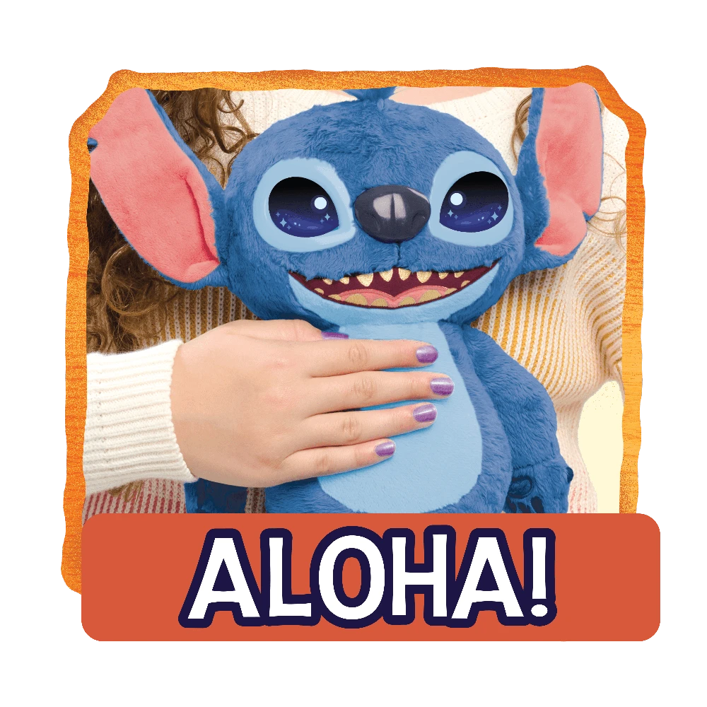 Disney JUST PLAY STITCH Interaktyvus pliušinis nuotaikas keičiantis Stičas, 35 cm