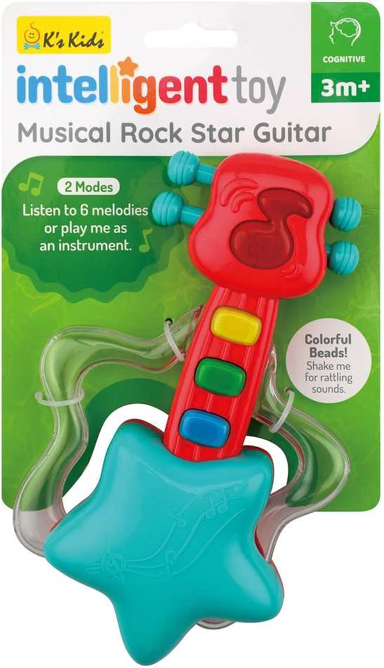 K´s KIDS Muzikinis žaislas - Gitara „Roko žvaigždė“