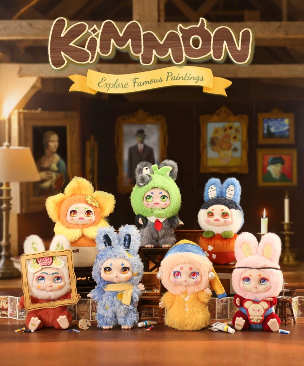 TM Toys KIMMON Pliušinis raktų pakabutis "Explore Famous Paintings", 17 cm