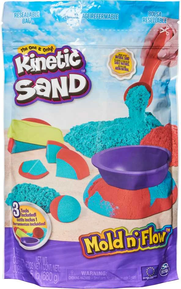 Spin Master Kinetic Sand Kinetic Sand 680 g Rinkinys su pelėsiu raudona ir jūra