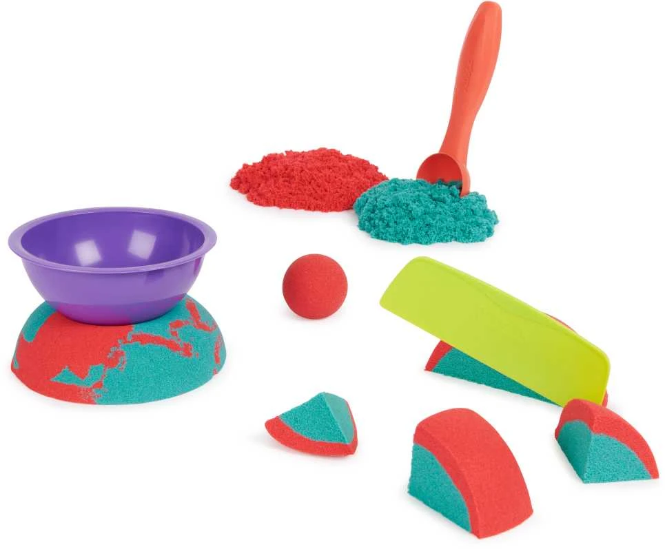 Spin Master Kinetic Sand Kinetic Sand 680 g Rinkinys su pelėsiu raudona ir jūra