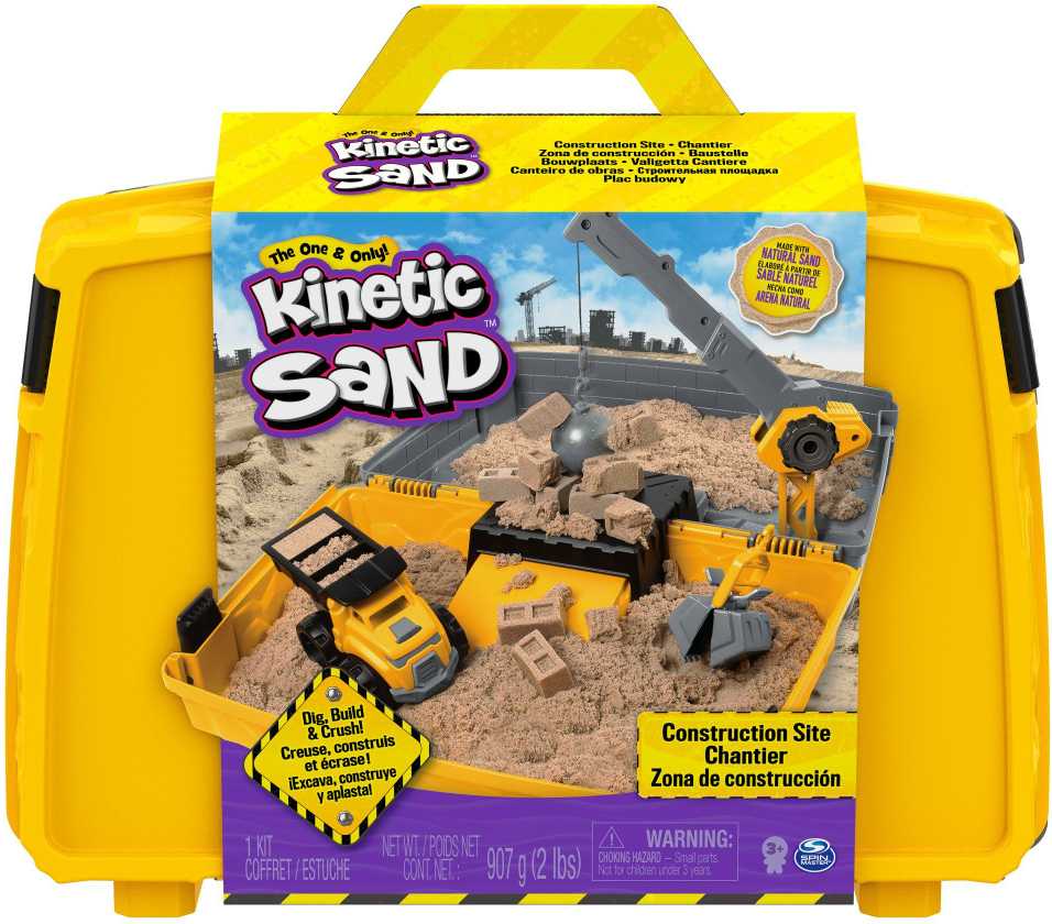 Spin Master Kinetic Sand Kinetinis smėlis – sulankstoma statybinė smėlio dėžė (6055877), modelis - 6055877, žema kaina | Varle.lt