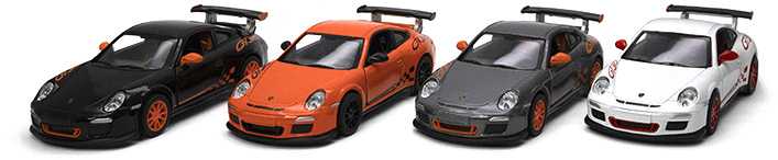 KINSMART Automobilis 2010 Porsche 911 GST RS, 1:36