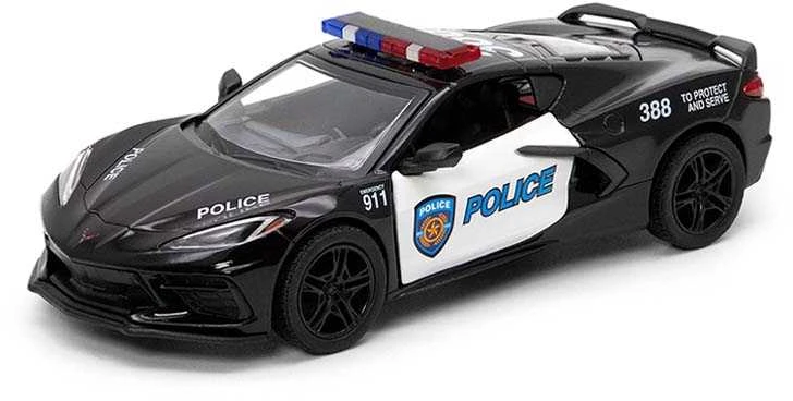 KINSMART Automobilis 2021 Corvette (Policijos), 1:36
