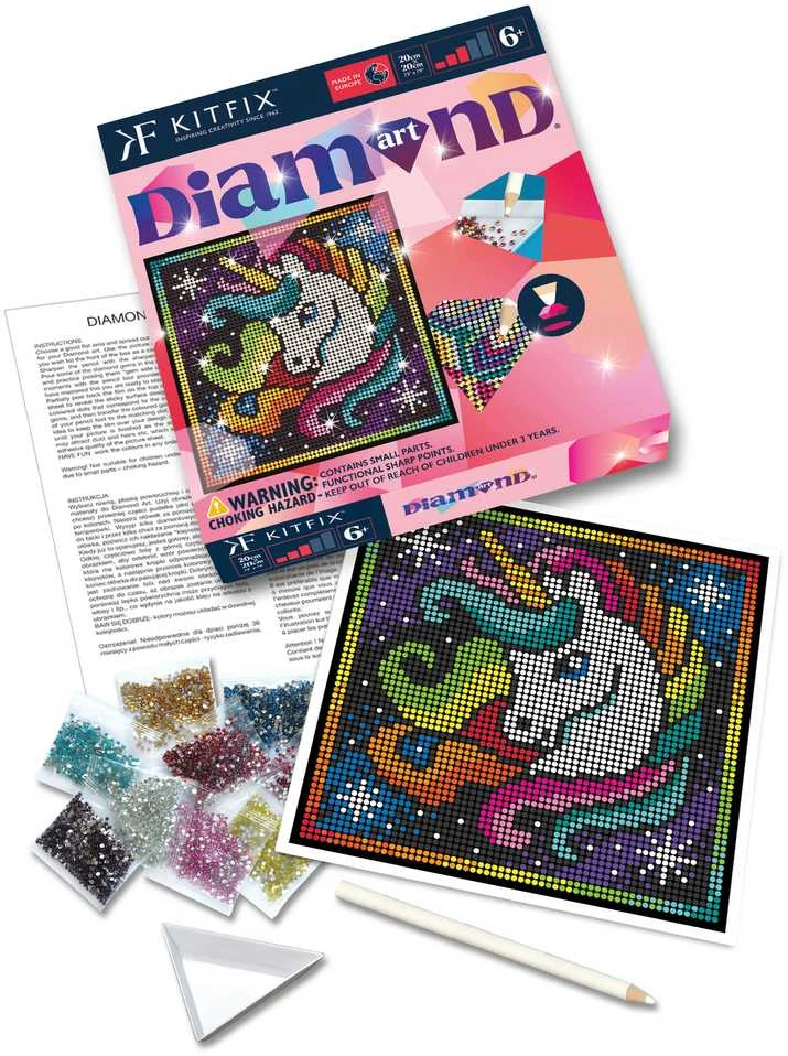 KITFIX DIY Deimančiukų menas „Vienaragis“