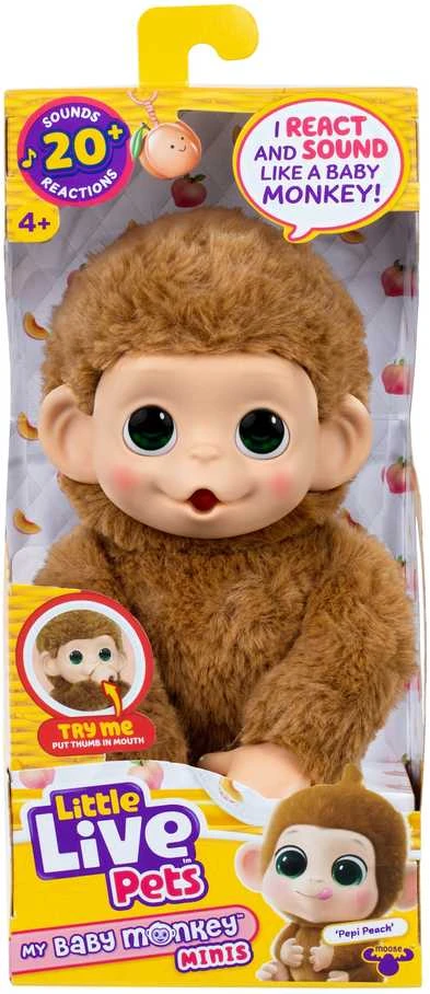 LITTLE LIVE PETS Interaktyvi mini beždžionėlė, 19 cm