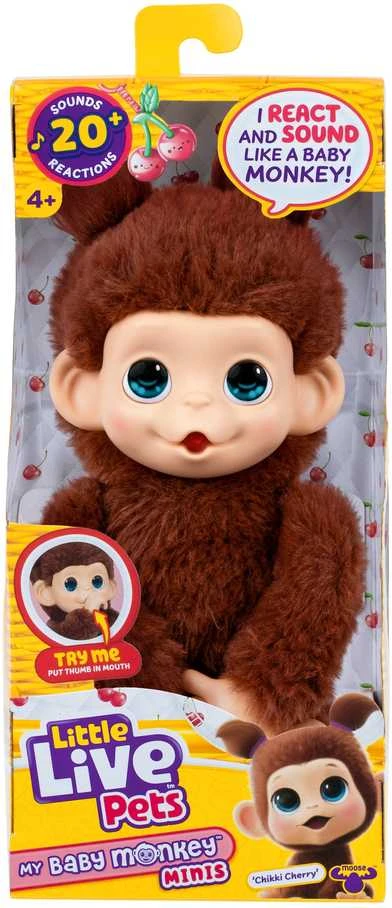 LITTLE LIVE PETS Interaktyvi mini beždžionėlė, 19 cm