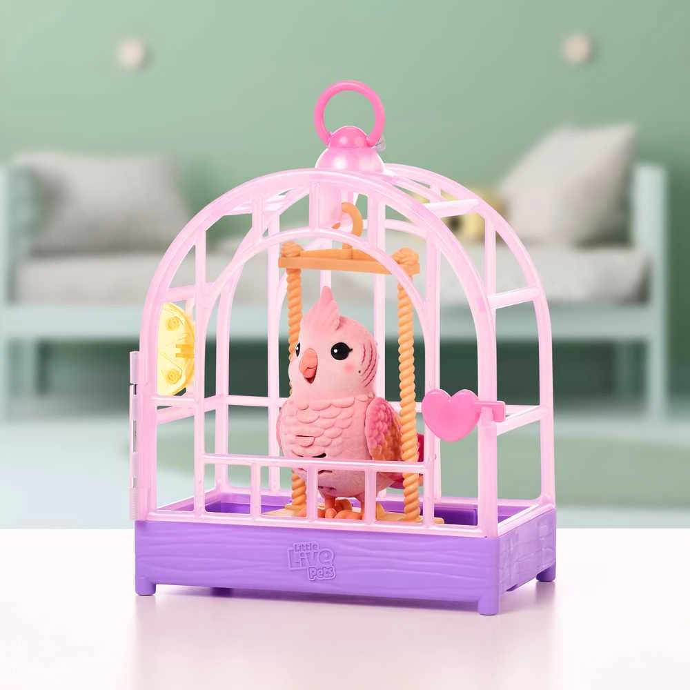 Moose Interaktyvus žaislinis paukščiukas Little Live Pets My Really Real Bird & Cage Indie