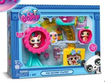 TM Toys LITTLEST PET SHOP rinkinys Linksmybių fabriko žaidimų aikštelė