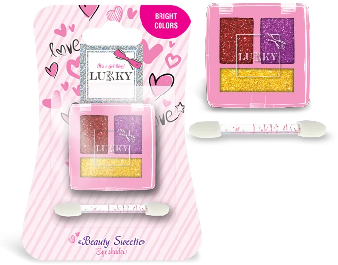 LUKKY Akių šešėlių paletė, 3 spalvos "Beauty Sweetie"