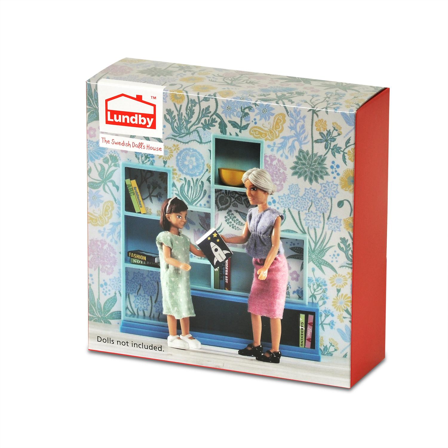 Lundby Lėlių namelio baldas: Knygų lentyna