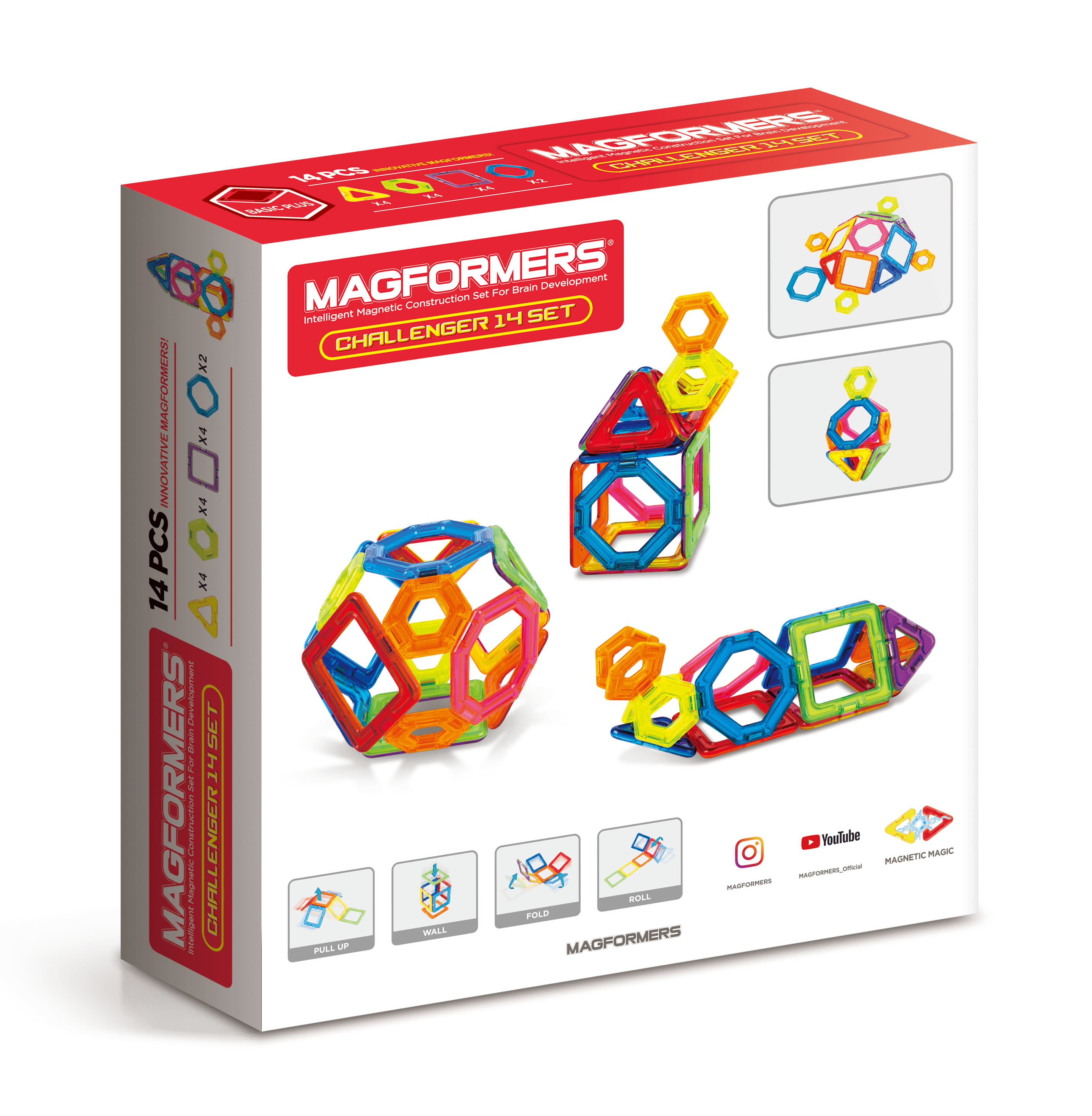 MAGFORMERS Magnetinis rinkinys „Iššūkis“, 14 det.