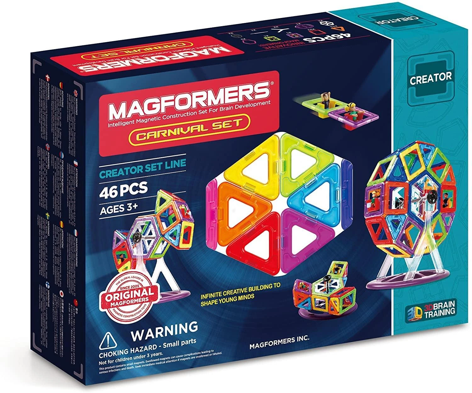 Magformers MAGF Magnetinis rinkinys „Karuselės“, 46 vnt.