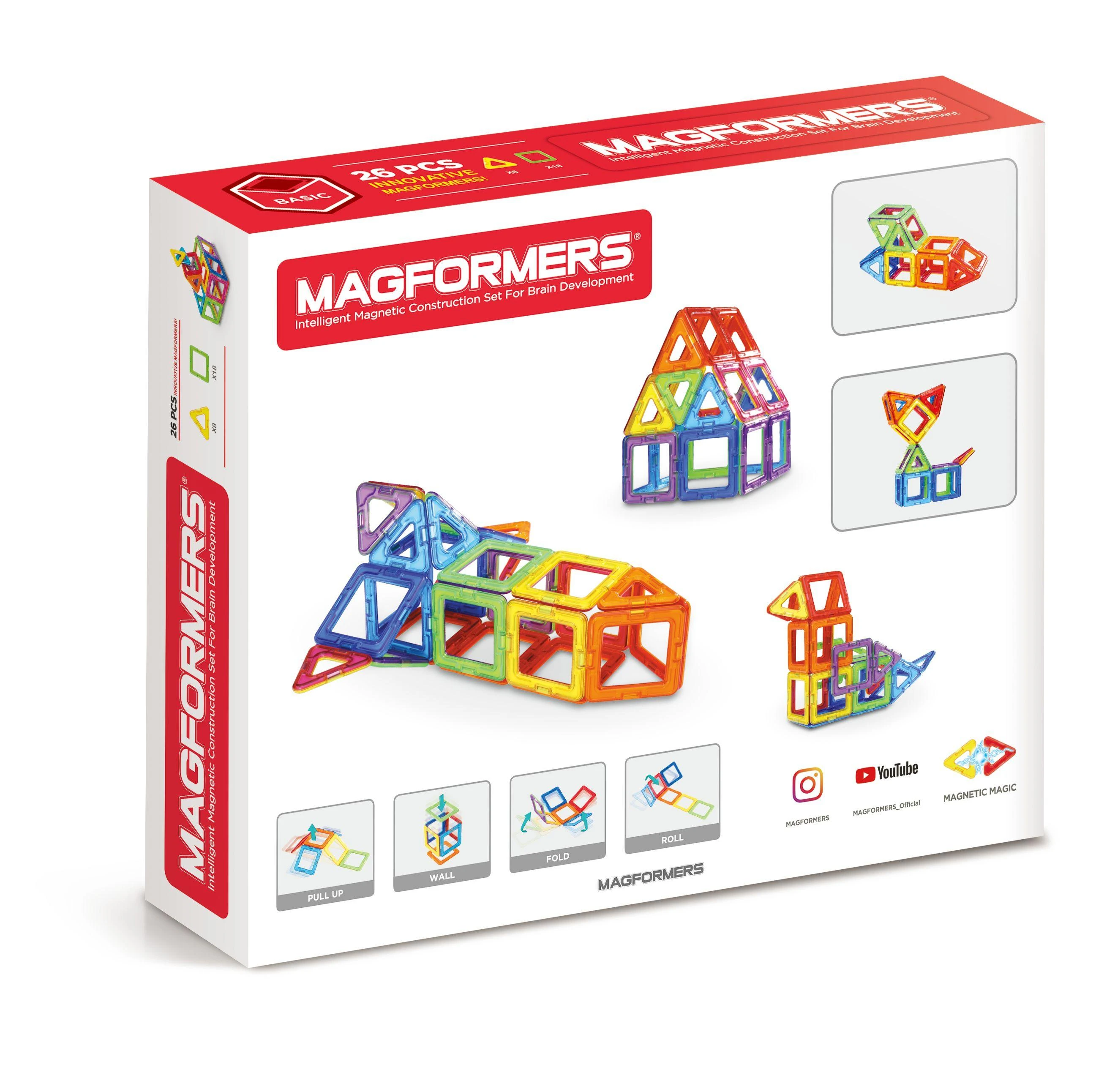 Magnetinis konstruktorius Magformers Rainbow 26 dalių