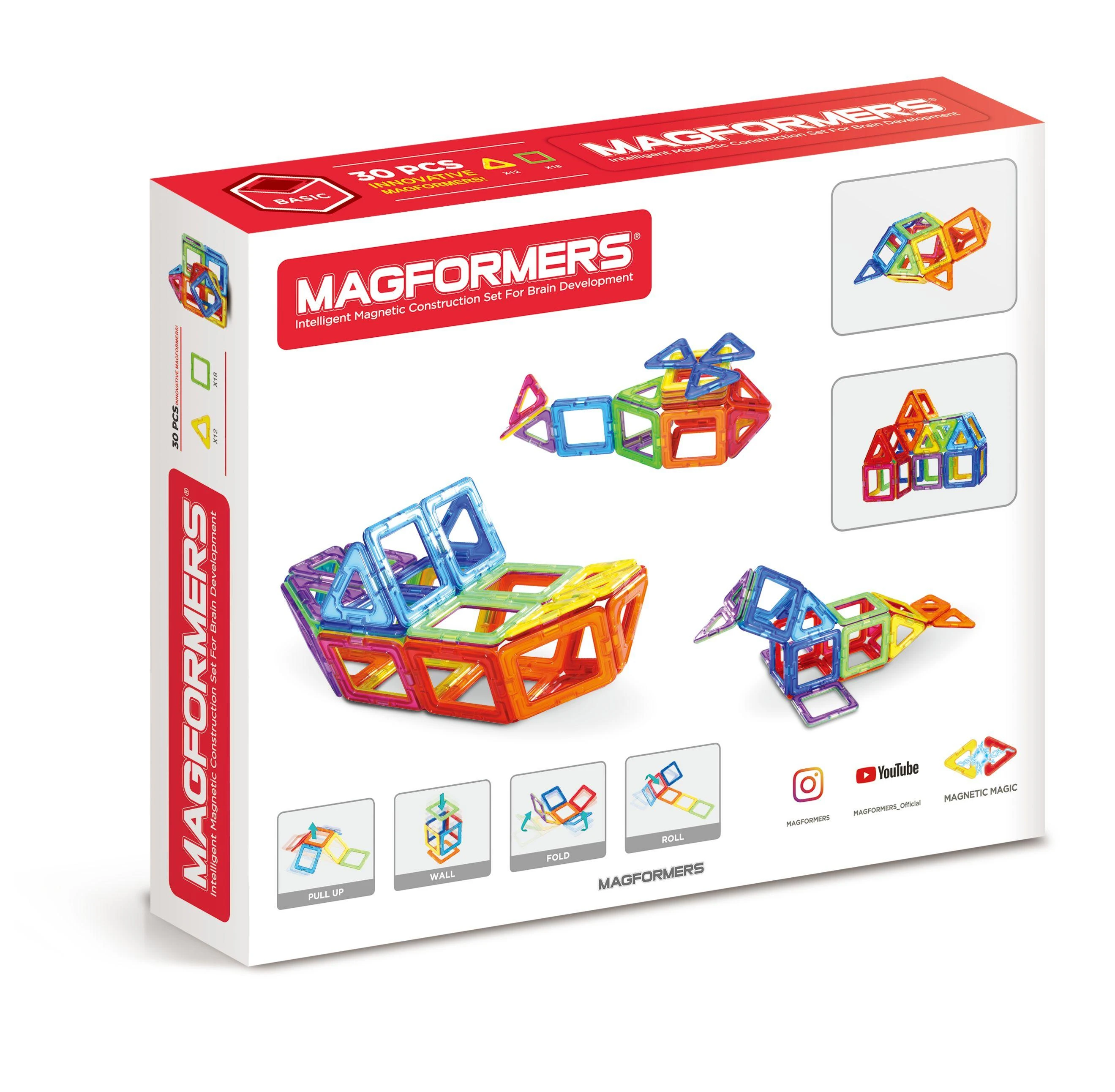 MAGFORMERS magnetinis rinkinys, 30 det.
