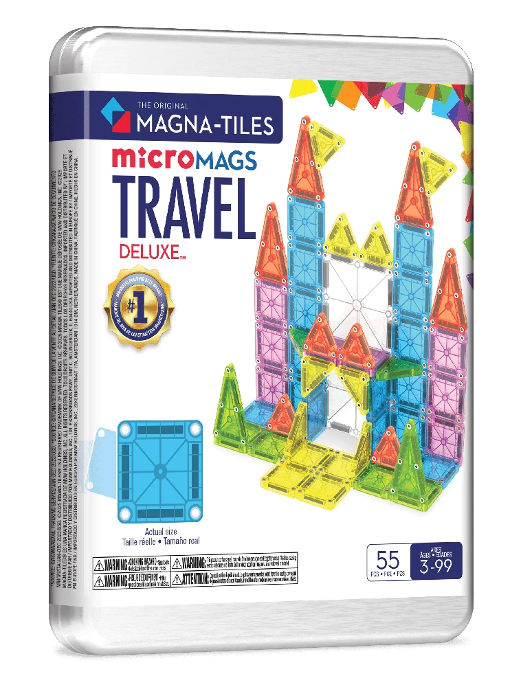 MAGNA-TILES Didelis kelioninis magnetinis konstruktorius „Micromags“, 55 det.