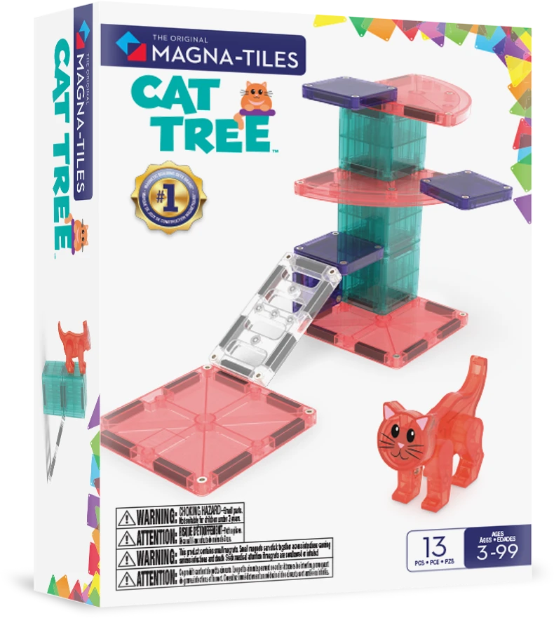 MAGNA-TILES Magnetinis konstruktorius „Kačiuko draskyklė“, 13 det.