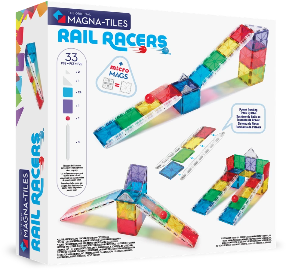 MAGNA-TILES Magnetinis konstruktorius „Kamuoliuko trasa“, 33 det.