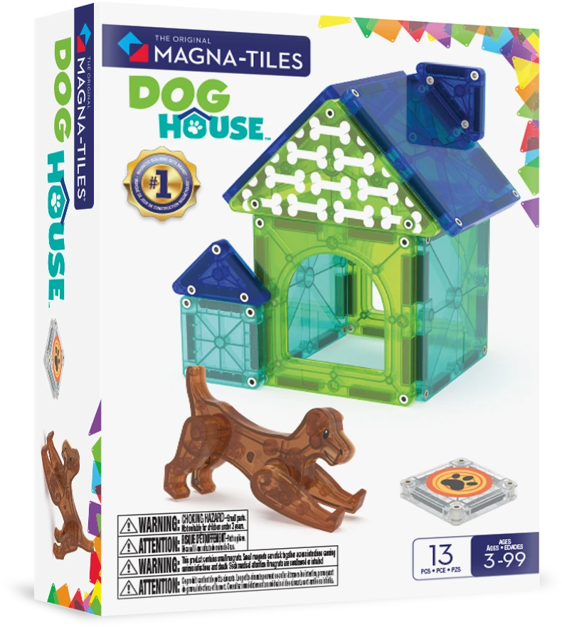 MAGNA-TILES Magnetinis konstruktorius „Šuns būda“, 13 det.