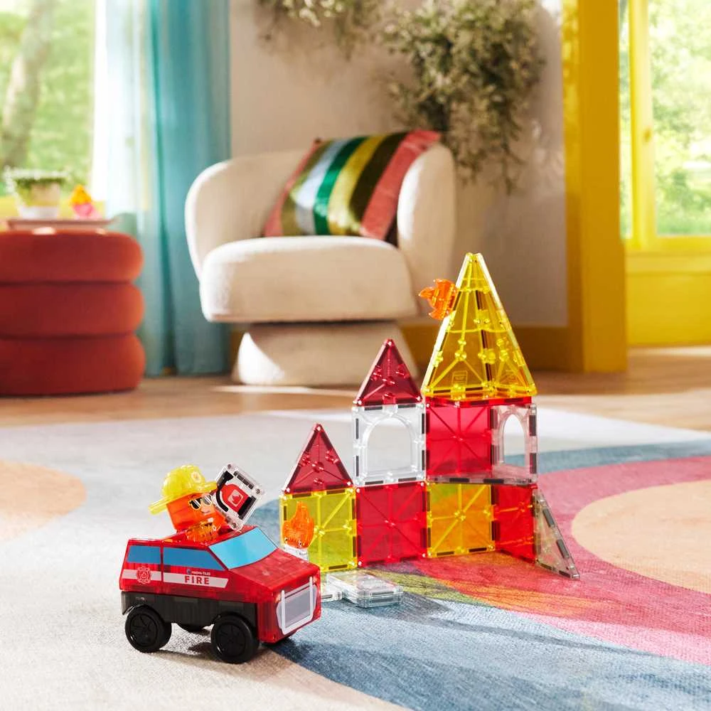 MAGNA-TILES Magnetinis konstruktorius „Ugniagesių automobilis“, 27 det.